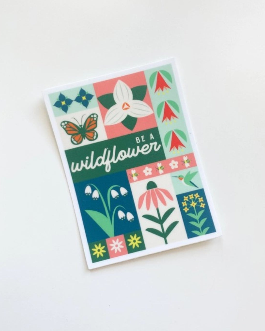 Pattern Vynil Sticker Be A Wildflower Quit Pattern Vinyl Sticker