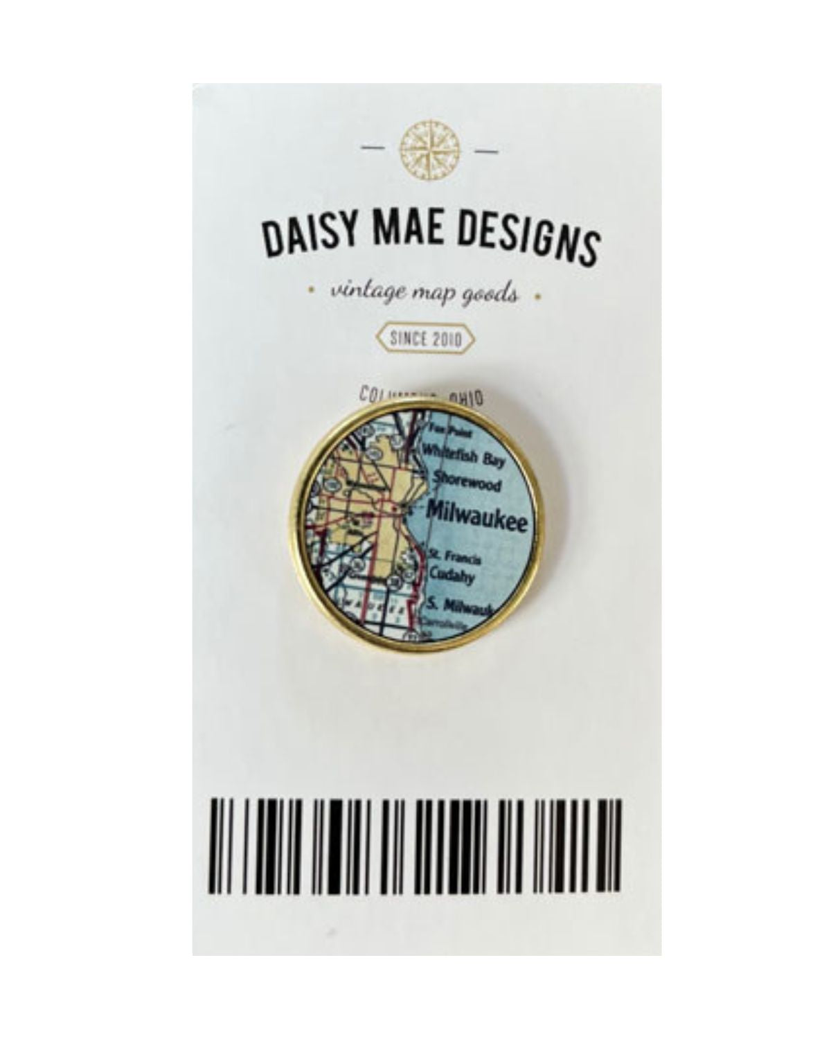 Map Label Pin Milwaukee Map Lapel Pin