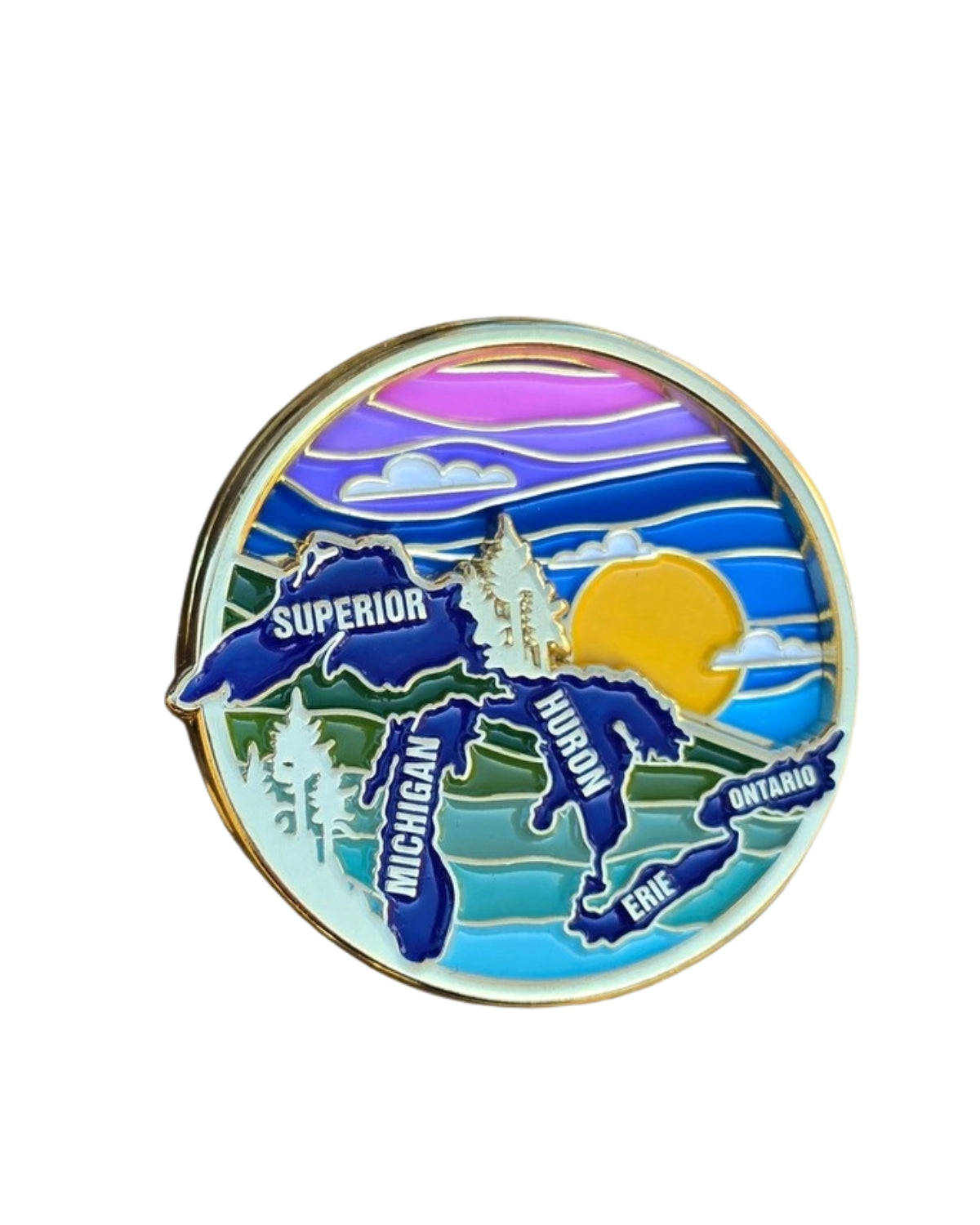 Great Lakes Spinning Enamel Pin